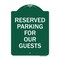 Signmission Designer Series Reserved Parking for Guests, Green & White Aluminum Sign, 18" x 24", GW-1824-23099 A-DES-GW-1824-23099 - alternate 1